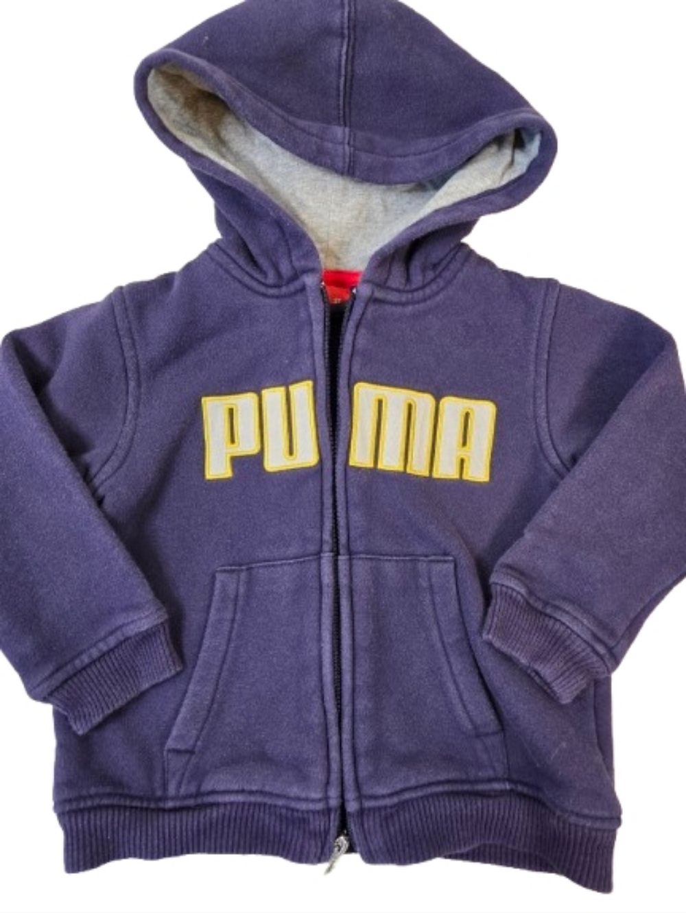 Puma Toddler Zip-Up Hoodie Dark Blue Embroidered Logo Size 2T
